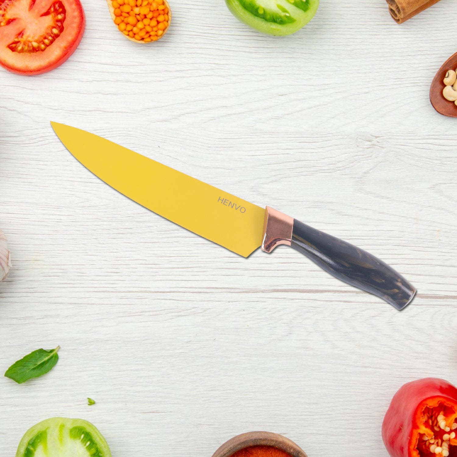 6 Pcs Professional Kitchen Knife Set with Chef Knives, Cleaver, Peeler & Scissors 6 Pcs Professional Kitchen Knife Set with Chef Knives, Cleaver, Peeler & Scissors